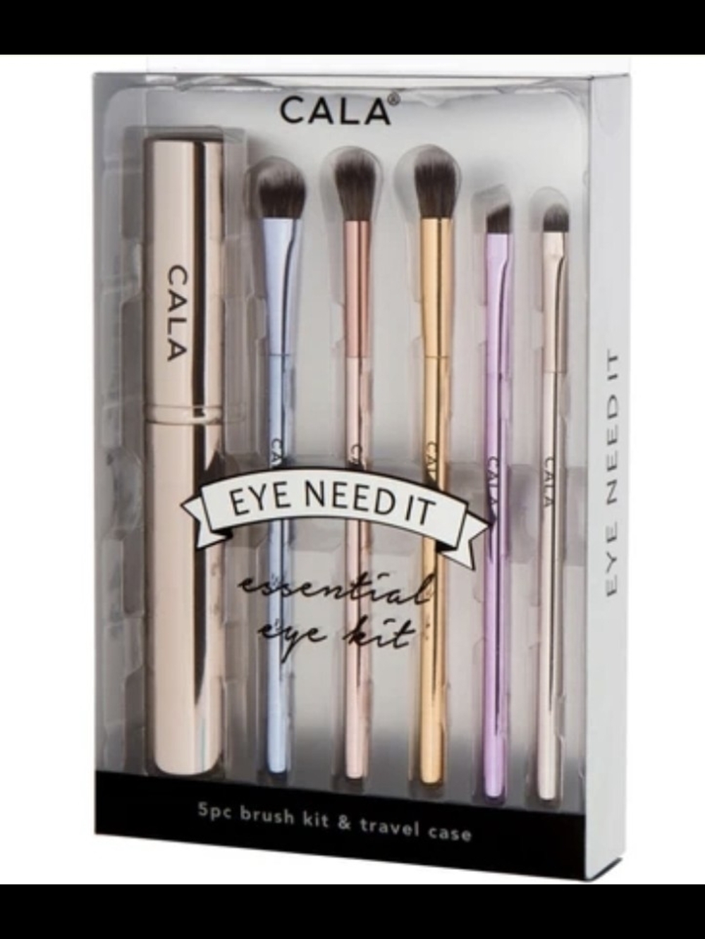 CALA Eye Need It Essential Eye Brush Kit - Rose Gold & Pastel Handles